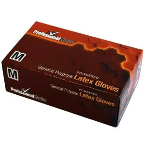 Professional Choice Latex Disposable Powdered Gloves(Small)