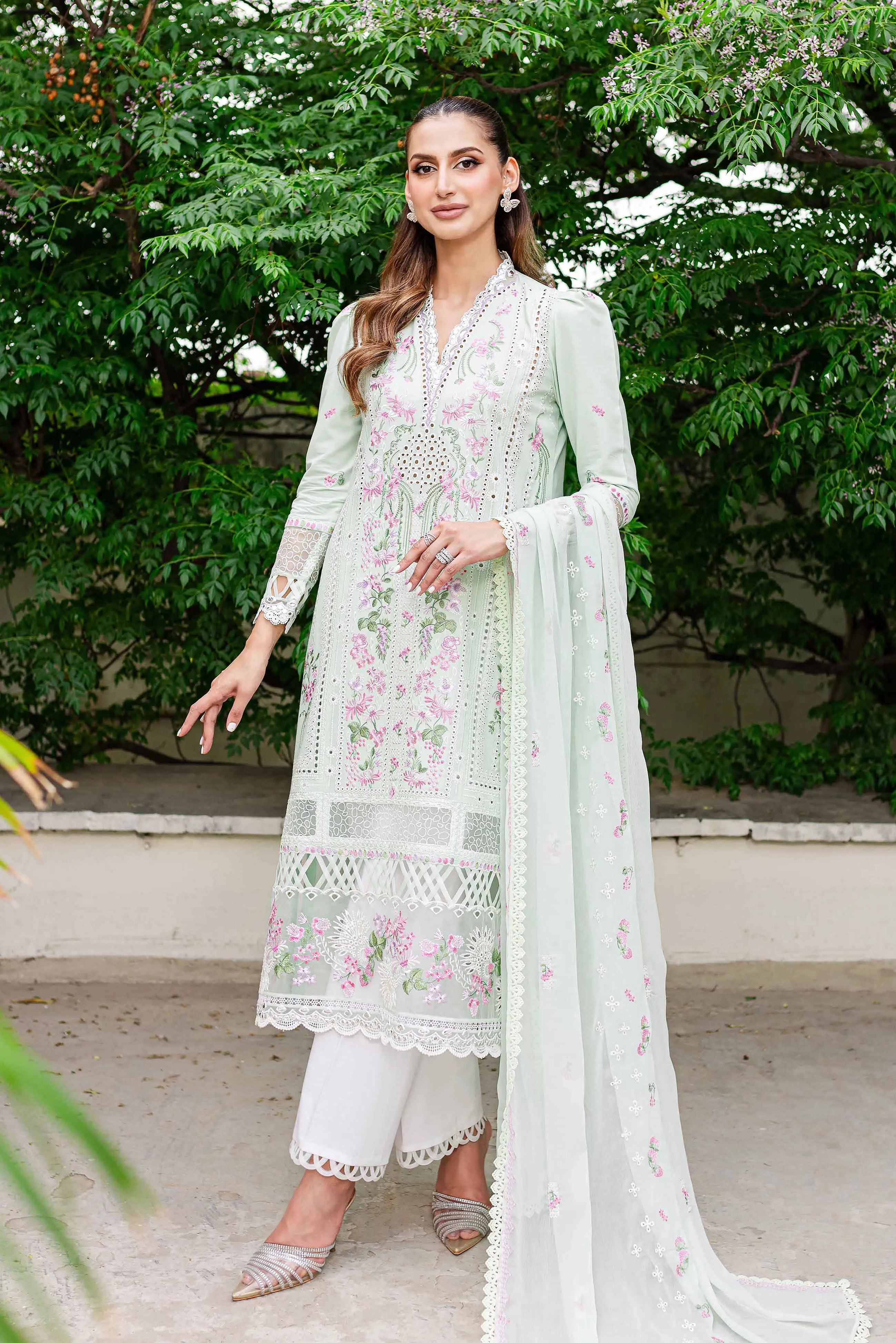 Sable Vogue Shiree Lawn Collection – Mint Garden