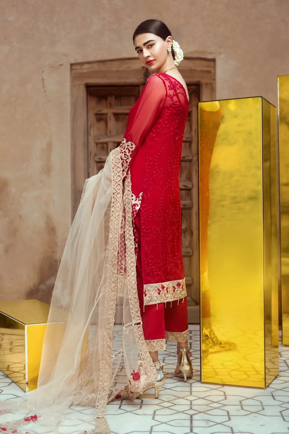 Serene Premium Fervour Fiesta Chiffon Collection Vol 6 – 06: Red Galore