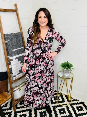 Shades of Pink Floral Maxi Dress