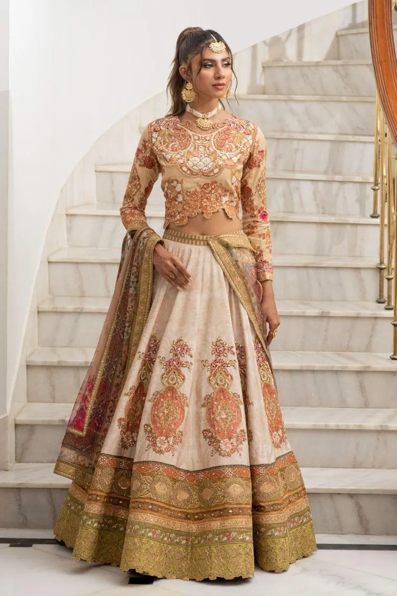 Shamaeel - NUR-04 - Silk - 3 Piece - Lehnga Choli