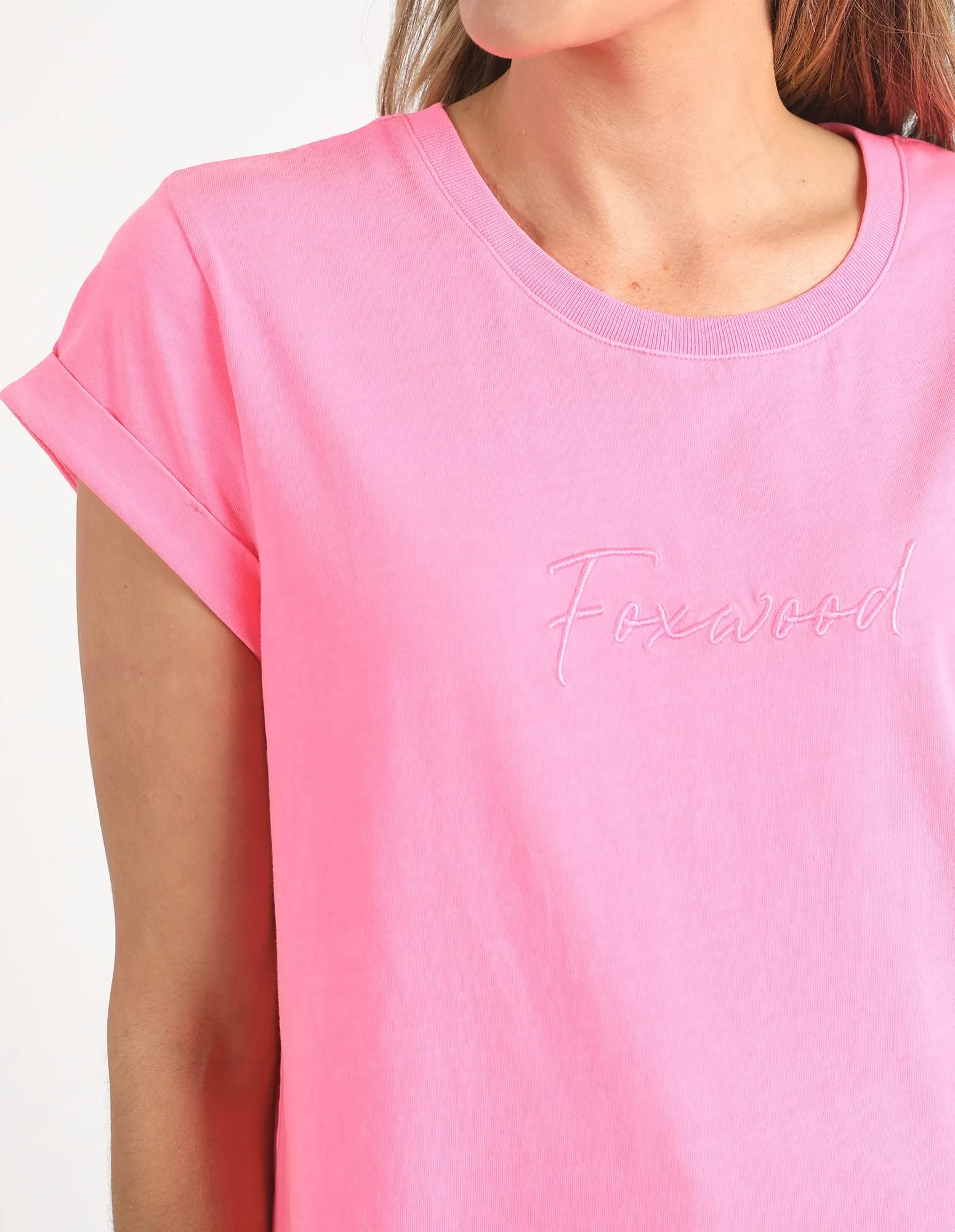 Signature Tee - Neon Rose