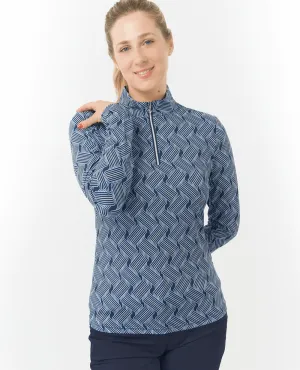 SIZE L - PURE GOLF Arusha Winter Midlayer Top 441 Optical Weave