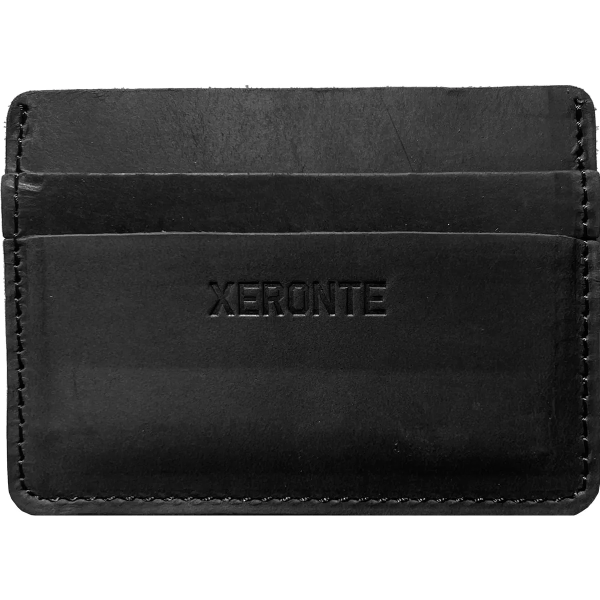 Slim Black Leather Credit Card Holder Wallet