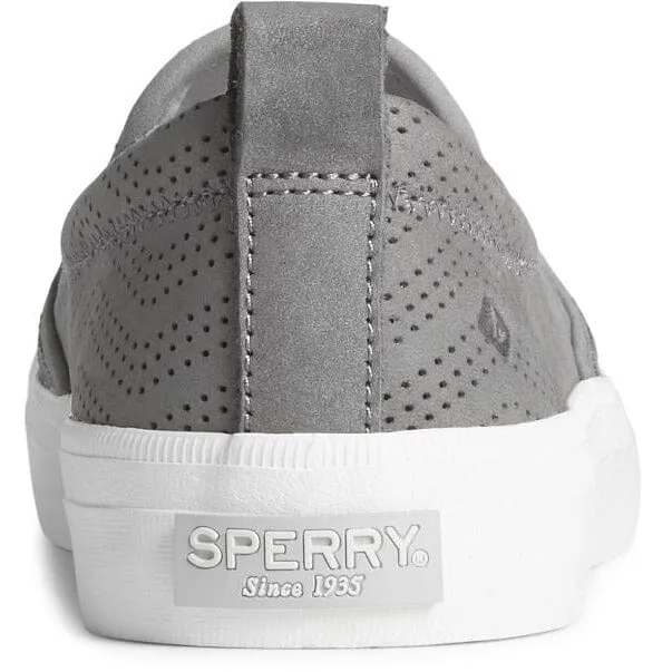 SPERRY CREST TWIN GORE PERFORATED LEATHER SLIP ON SNEAKER WOMEN'S - FINAL SALE!