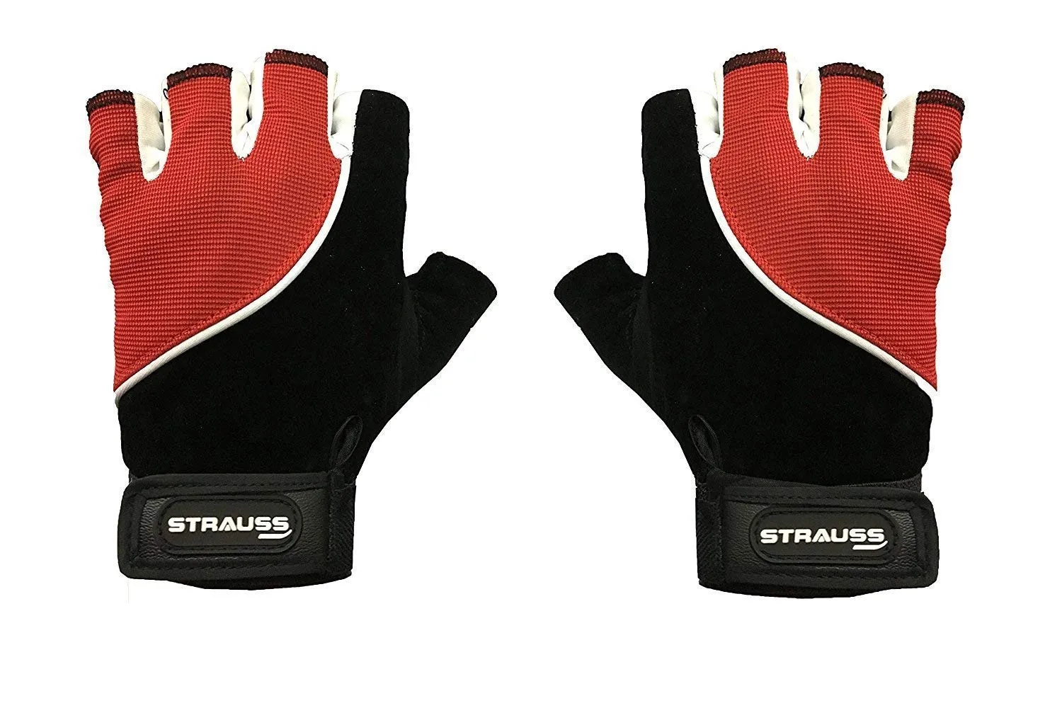 Strauss Cycling Gloves, Small, (Black/Red)