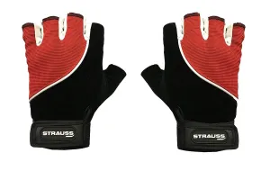 Strauss Cycling Gloves, Small, (Black/Red)