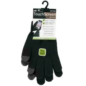 Stretch Black Touch Screen One Size Adult Winter Gloves