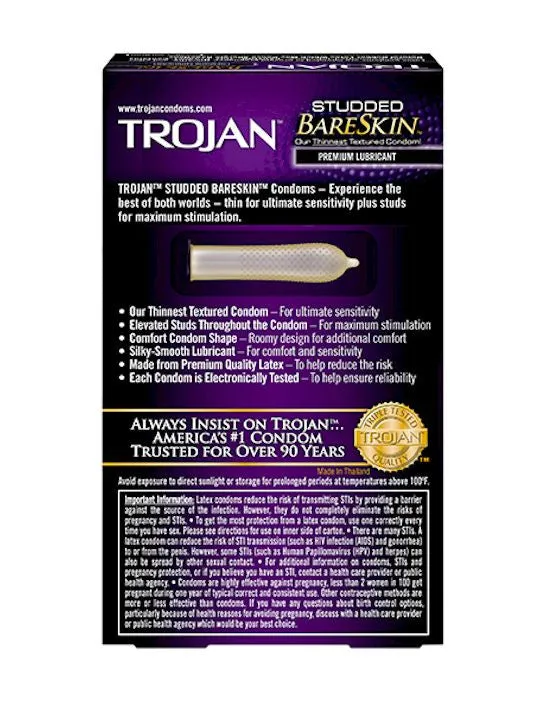 Trojan Bareskin Studded Condoms