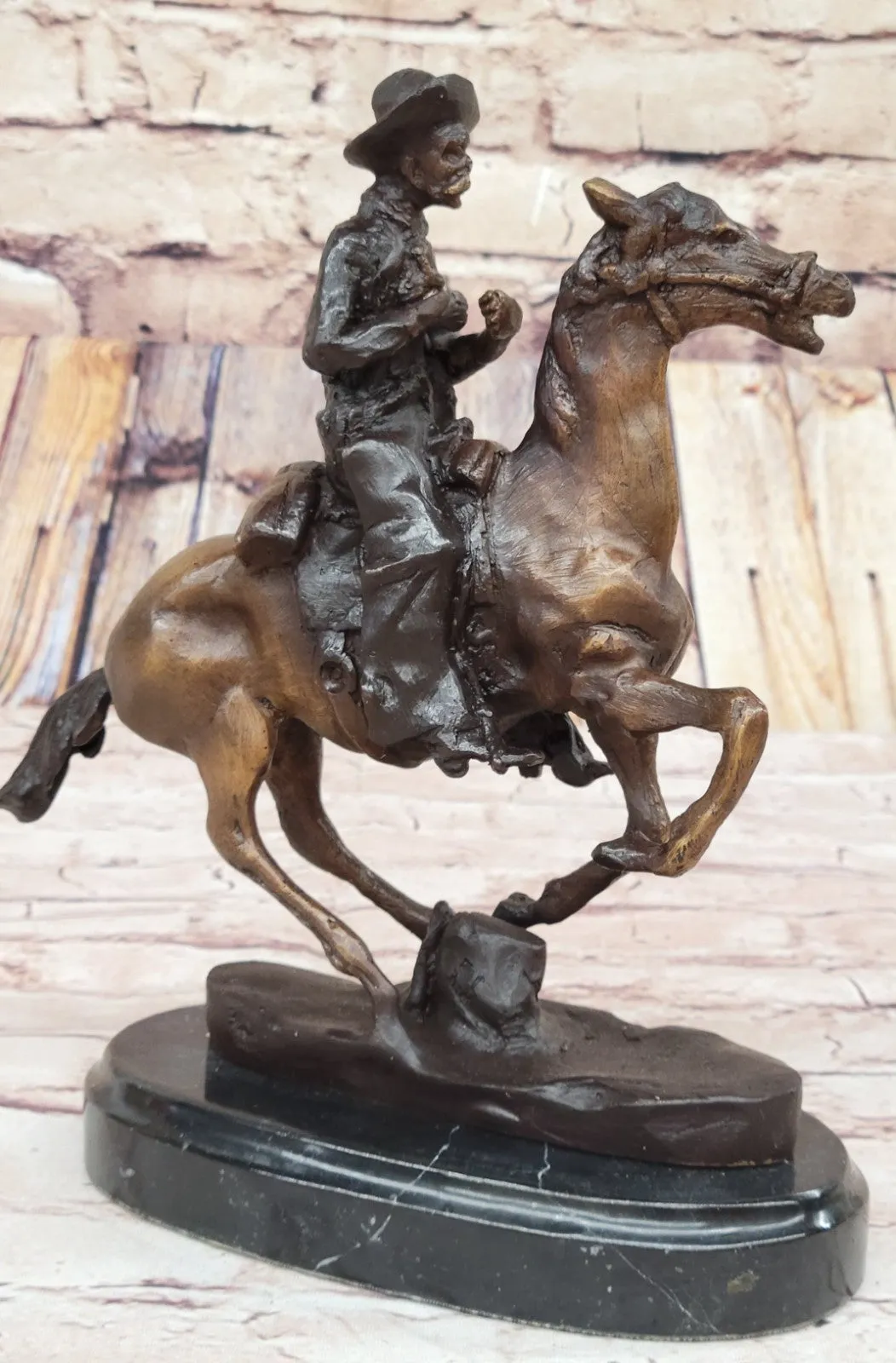 Trooper of The Plains by Frederic Remington western Desktop BRONZE STATUE FIGURE