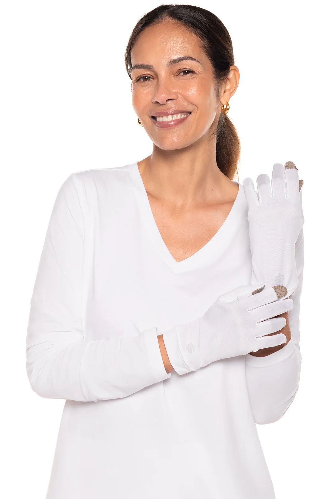 Unisex Gannett UV Gloves  |  White