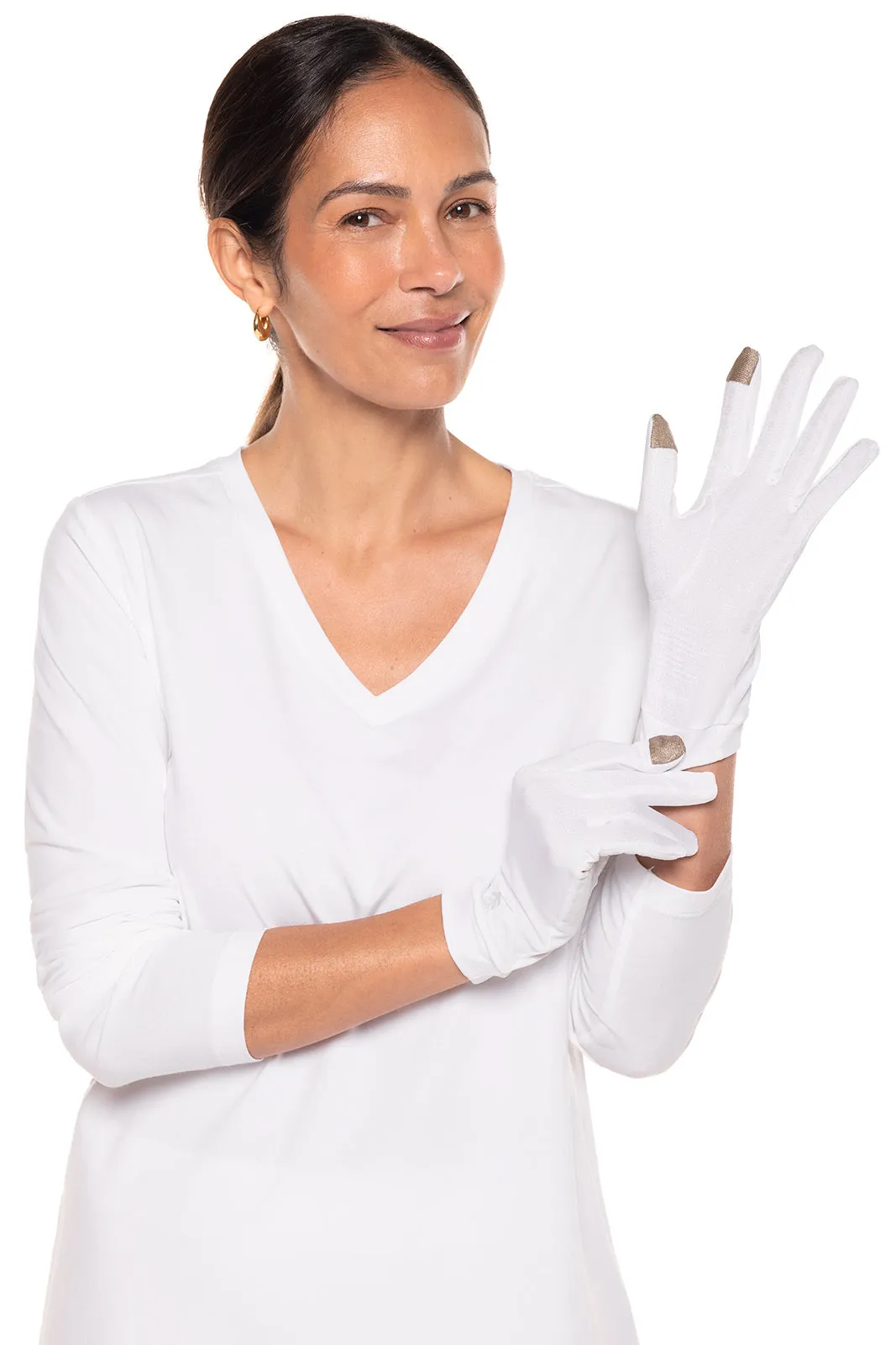 Unisex Gannett UV Gloves  |  White