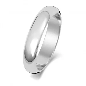 Wedding Band 18K D Shape 4mm-1.75 Wedding  Ring WQ104WH