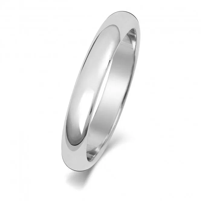 Wedding Band  9ct D Shape 3mm Wedding  Ring W103WL